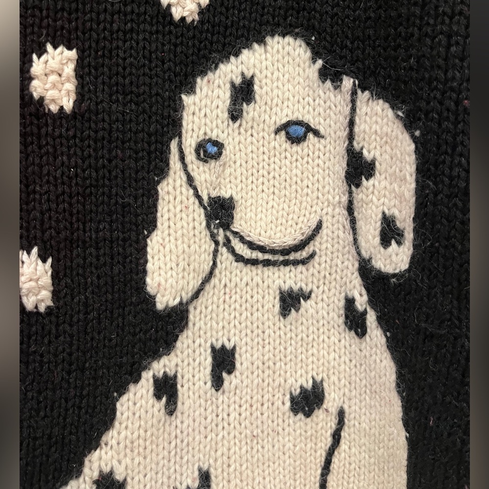 Vintage Red and Black Dalmatian Women's cardigan Sweater. Absolutely adorable! - Picture 7 of 13